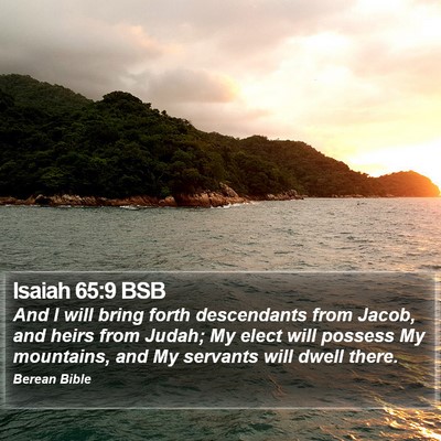 Isaiah 65:9 BSB Bible Verse Image
