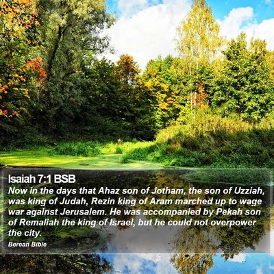 Isaiah 7:1 BSB Bible Verse Image