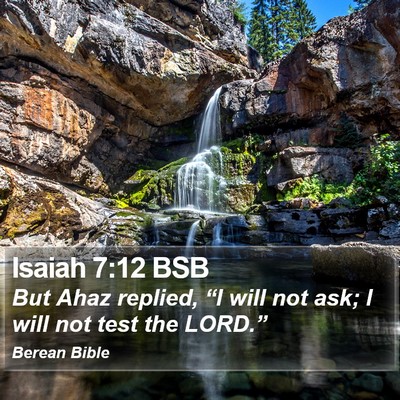 Isaiah 7:12 BSB Bible Verse Image