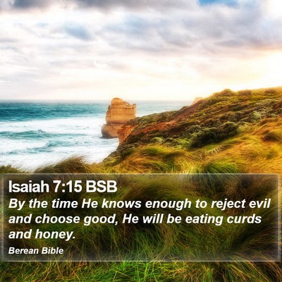 Isaiah 7:15 BSB Bible Verse Image