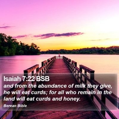 Isaiah 7:22 BSB Bible Verse Image