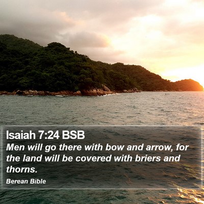 Isaiah 7:24 BSB Bible Verse Image