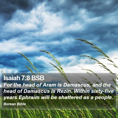 Isaiah 7:8 BSB Bible Verse Image