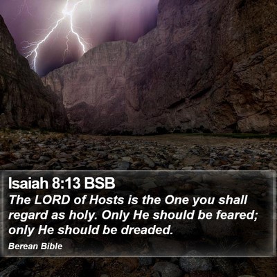 Isaiah 8:13 BSB Bible Verse Image