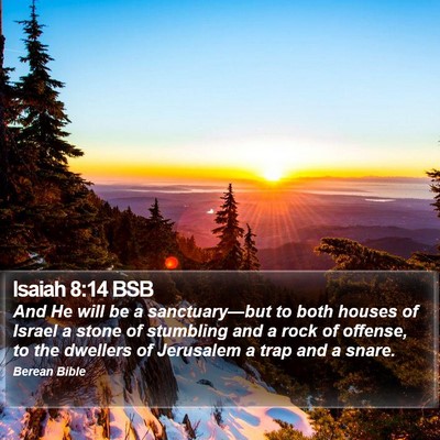 Isaiah 8:14 BSB Bible Verse Image