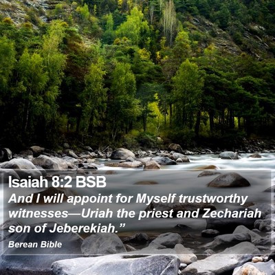 Isaiah 8:2 BSB Bible Verse Image
