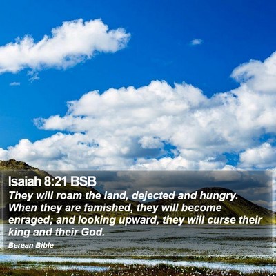 Isaiah 8:21 BSB Bible Verse Image