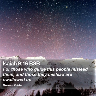 Isaiah 9:16 BSB Bible Verse Image