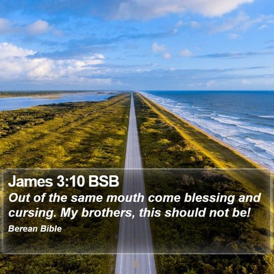 James 3:10 BSB Bible Verse Image