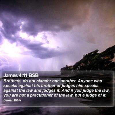 James 4:11 BSB Bible Verse Image