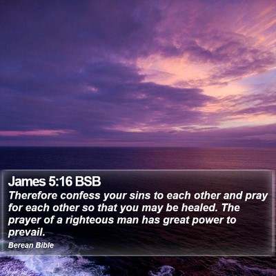 James 5:16 BSB Bible Verse Image