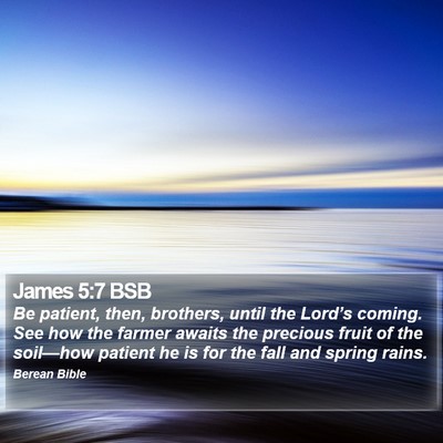 James 5:7 BSB Bible Verse Image