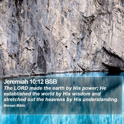 Jeremiah 10:12 BSB Bible Verse Image