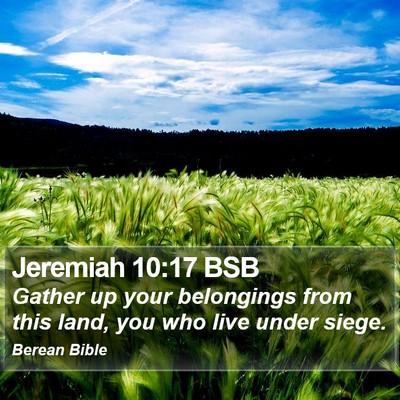 Jeremiah 10:17 BSB Bible Verse Image