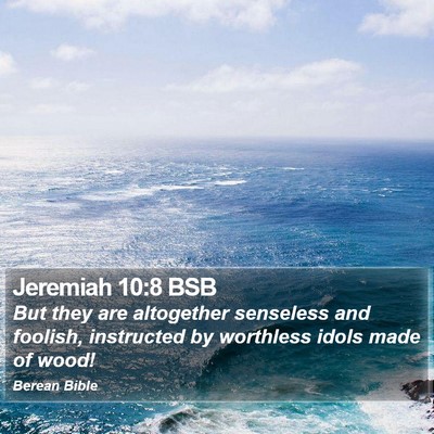 Jeremiah 10:8 BSB Bible Verse Image