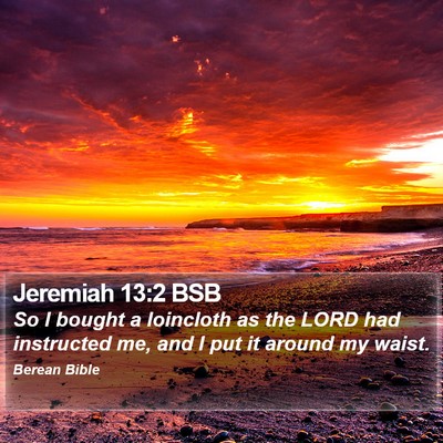 Jeremiah 13:2 BSB Bible Verse Image