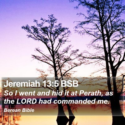 Jeremiah 13:5 BSB Bible Verse Image