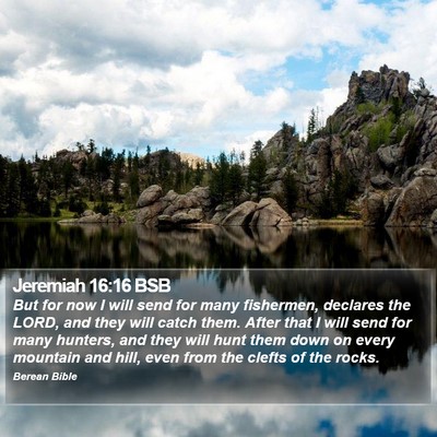 Jeremiah 16:16 BSB Bible Verse Image