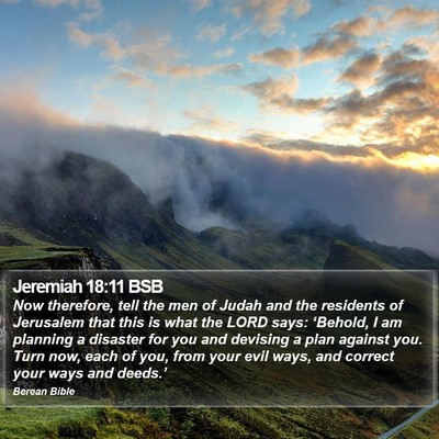 Jeremiah 18:11 BSB Bible Verse Image