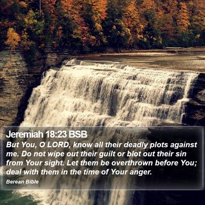 Jeremiah 18:23 BSB Bible Verse Image