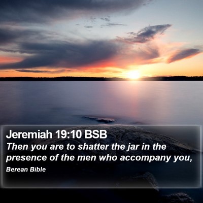 Jeremiah 19:10 BSB Bible Verse Image