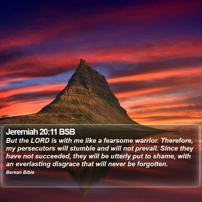 Jeremiah 20:11 BSB Bible Verse Image