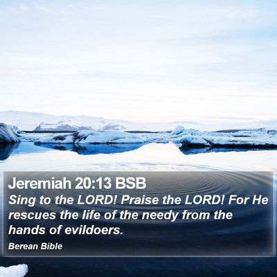 Jeremiah 20:13 BSB Bible Verse Image