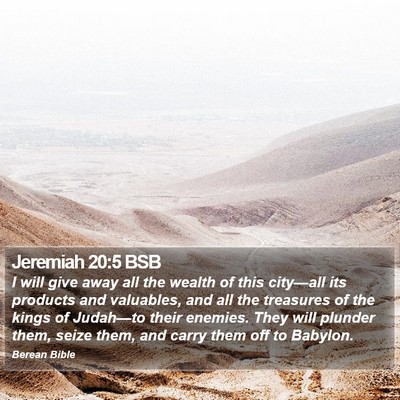 Jeremiah 20:5 BSB Bible Verse Image