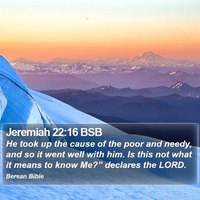 Jeremiah 22:16 BSB Bible Verse Image