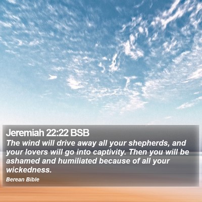 Jeremiah 22:22 BSB Bible Verse Image