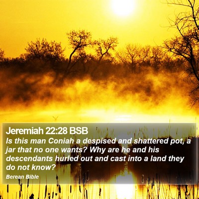 Jeremiah 22:28 BSB Bible Verse Image