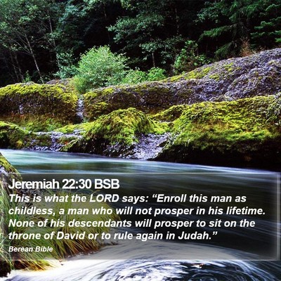 Jeremiah 22:30 BSB Bible Verse Image