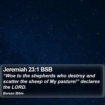 Jeremiah 23:1 BSB Bible Verse Image