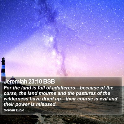 Jeremiah 23:10 BSB Bible Verse Image