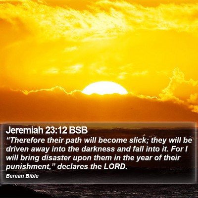 Jeremiah 23:12 BSB Bible Verse Image