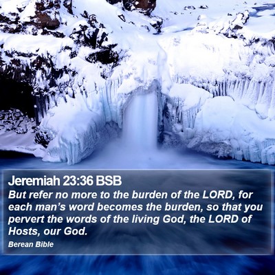 Jeremiah 23:36 BSB Bible Verse Image