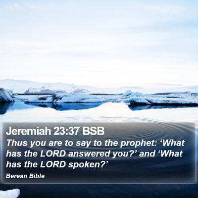 Jeremiah 23:37 BSB Bible Verse Image