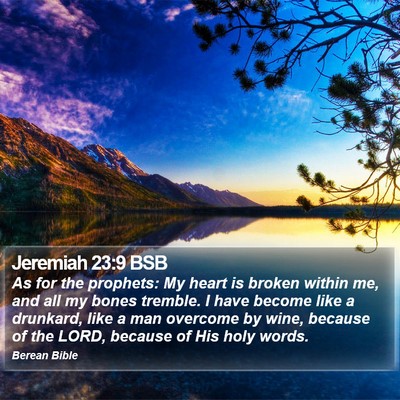Jeremiah 23:9 BSB Bible Verse Image