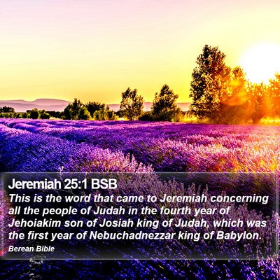 Jeremiah 25:1 BSB Bible Verse Image