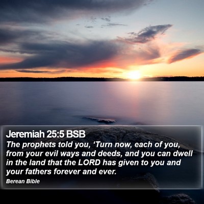 Jeremiah 25:5 BSB Bible Verse Image