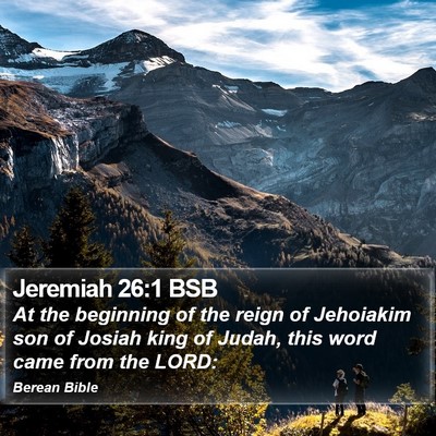 Jeremiah 26:1 BSB Bible Verse Image
