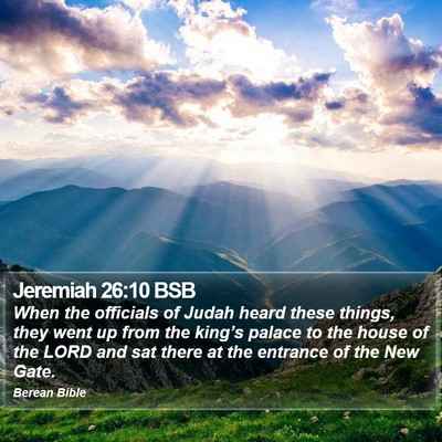 Jeremiah 26:10 BSB Bible Verse Image