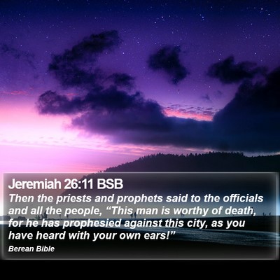 Jeremiah 26:11 BSB Bible Verse Image