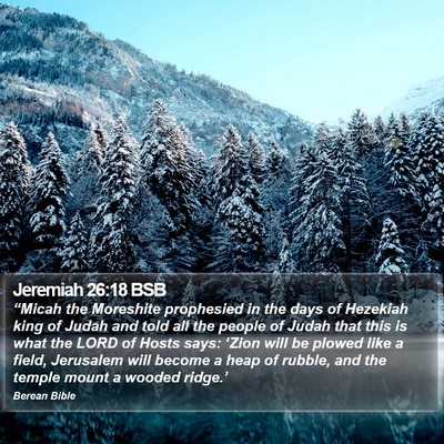 Jeremiah 26:18 BSB Bible Verse Image