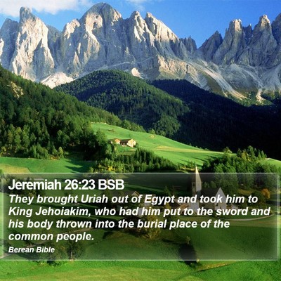 Jeremiah 26:23 BSB Bible Verse Image