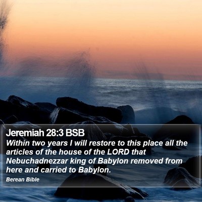 Jeremiah 28:3 BSB Bible Verse Image