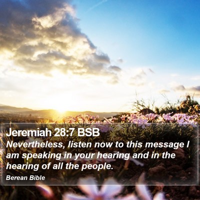 Jeremiah 28:7 BSB Bible Verse Image