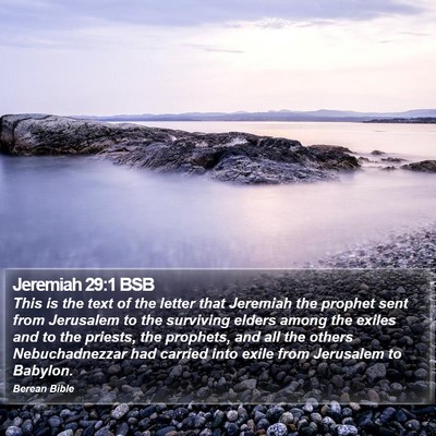 Jeremiah 29:1 BSB Bible Verse Image