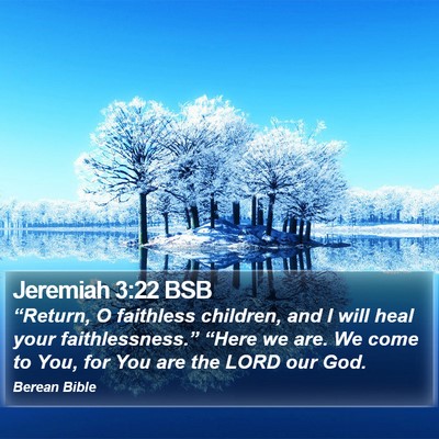 Jeremiah 3:22 BSB Bible Verse Image