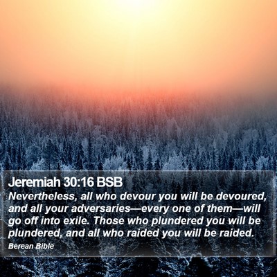 Jeremiah 30:16 BSB Bible Verse Image